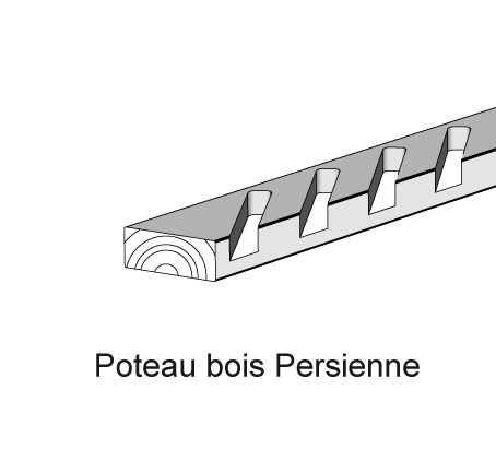 Demi-poteau persienne