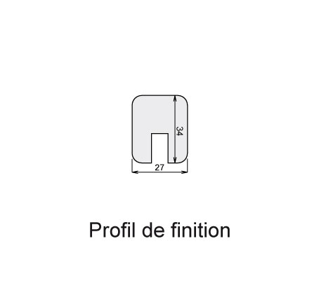 Profil cache-languette 27x34