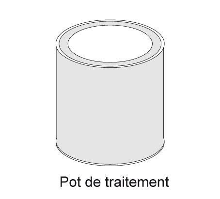 Pot de traitement après-coupe